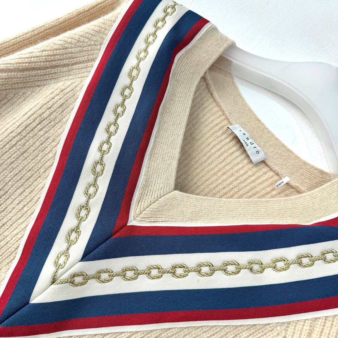 산드로 체인 포인트 울 니트 스웨터 상품이미지3