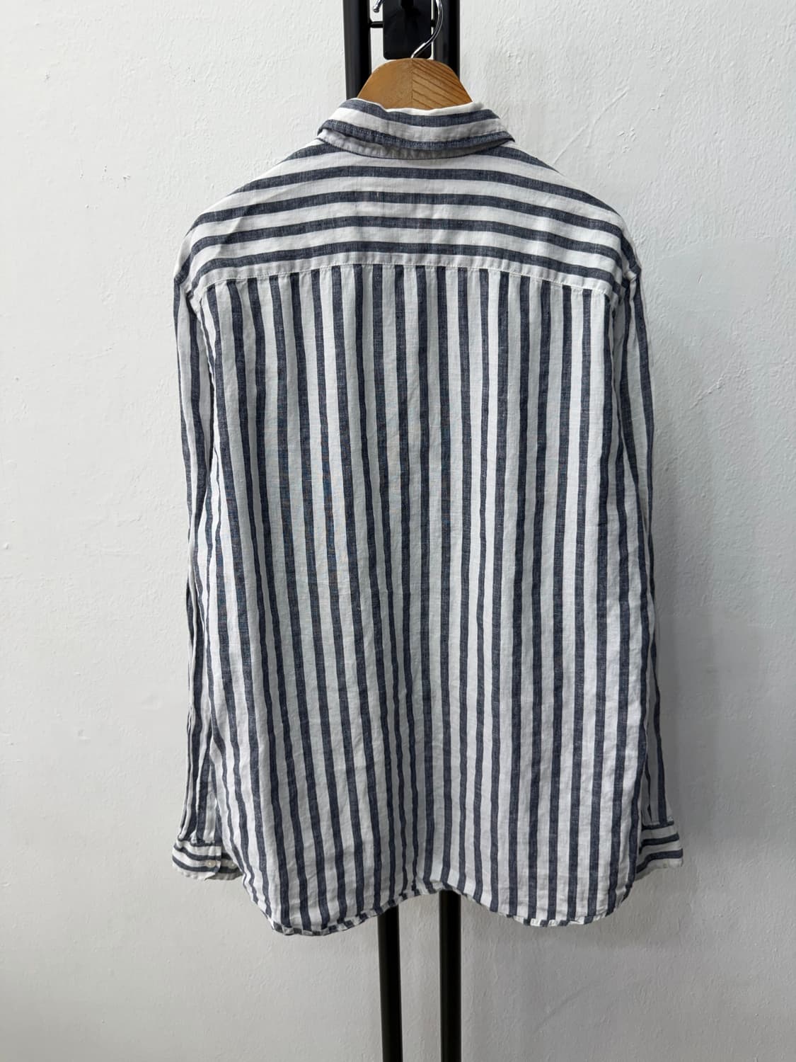 정품) 라코스테 남성 린넨 스트라이프 셔츠 M 상품이미지5