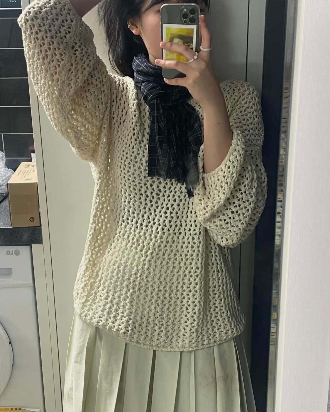 에옹쓰 스커트_habitat unbalance pleats skirt 상품이미지5