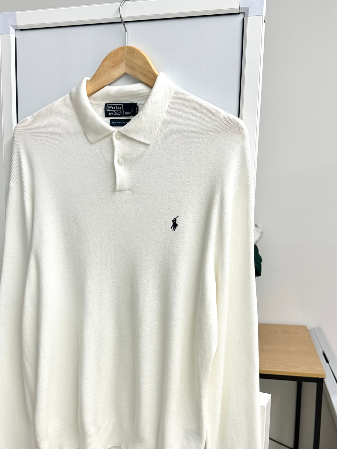 폴로 화이트 카라니트 상품이미지1