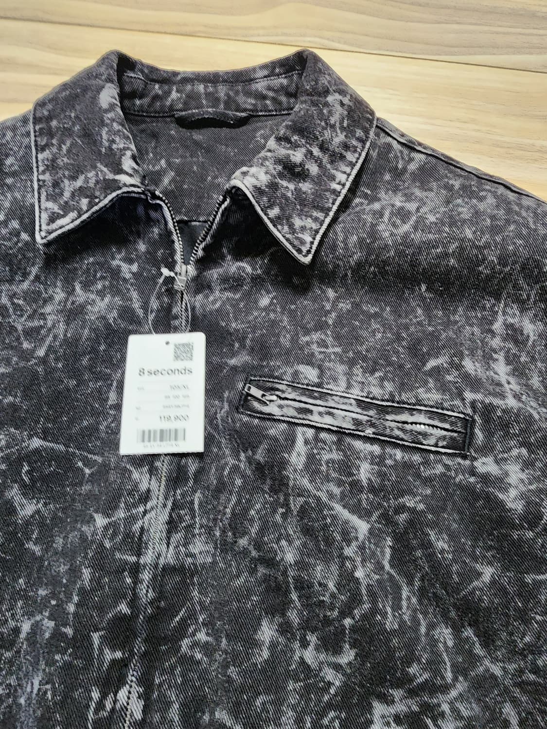 에잇세컨즈스톤워싱데님패딩집업블루종xl 상품이미지9