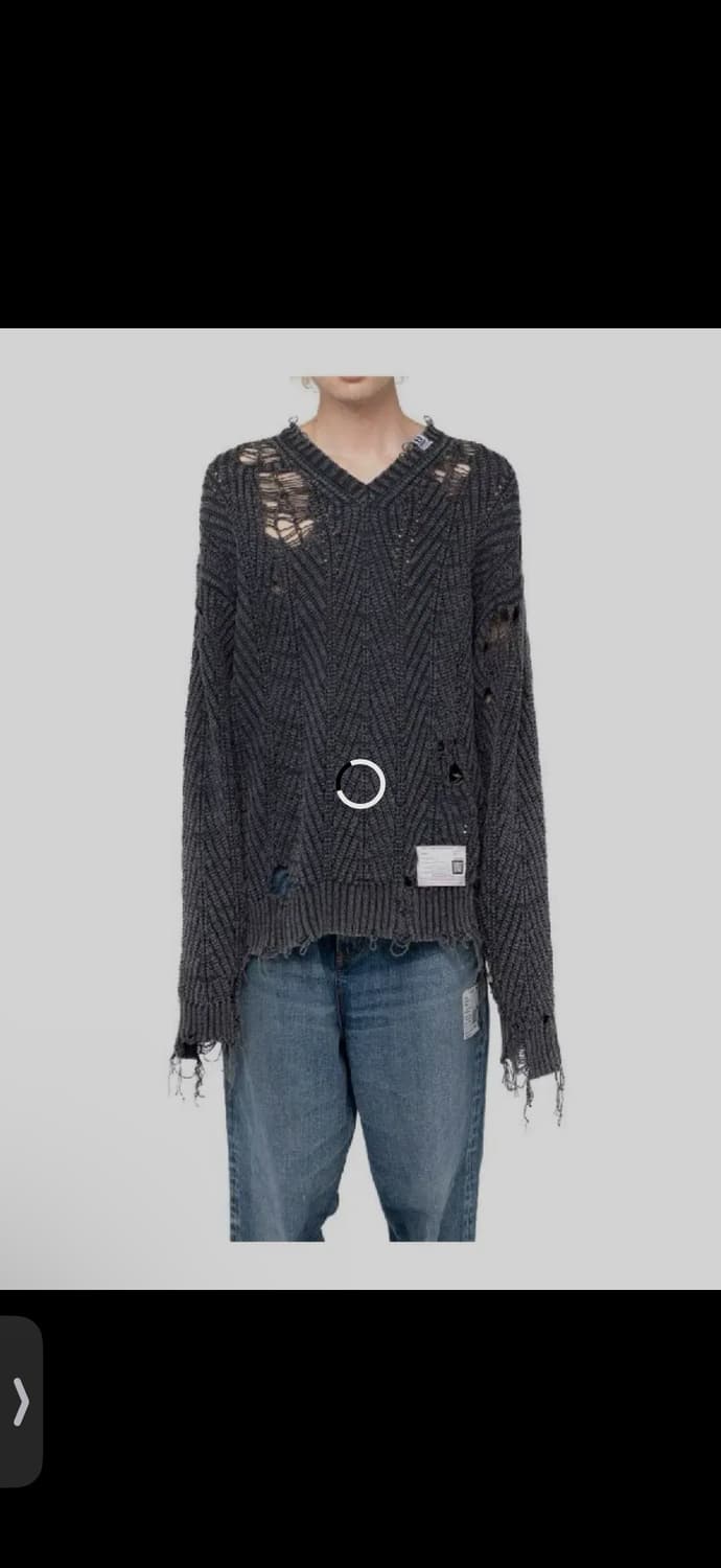 미하라 야스히로 데미지 블리치 니트탑 48 상품이미지3