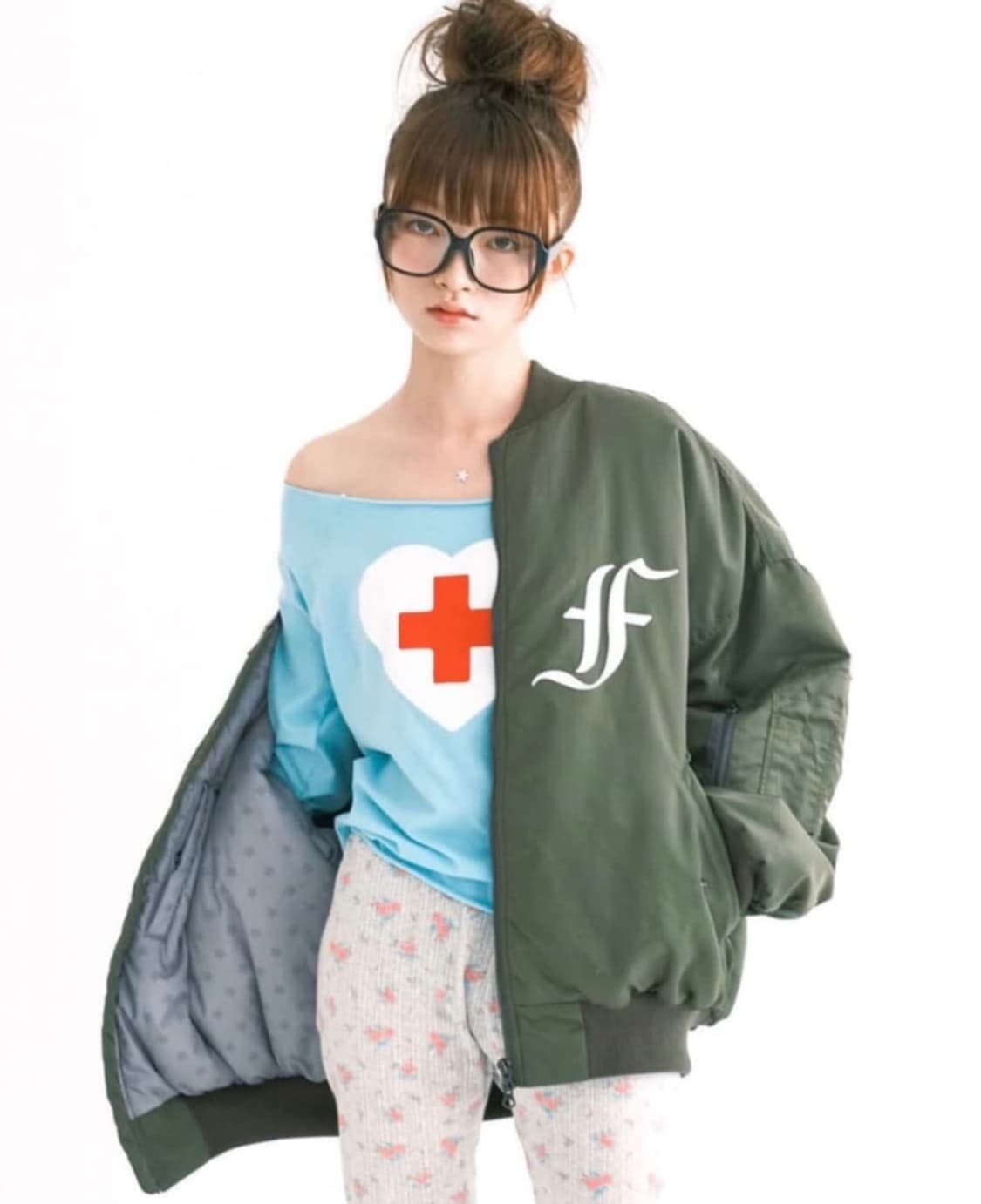 샵페어리 봄버 카키 상품이미지1