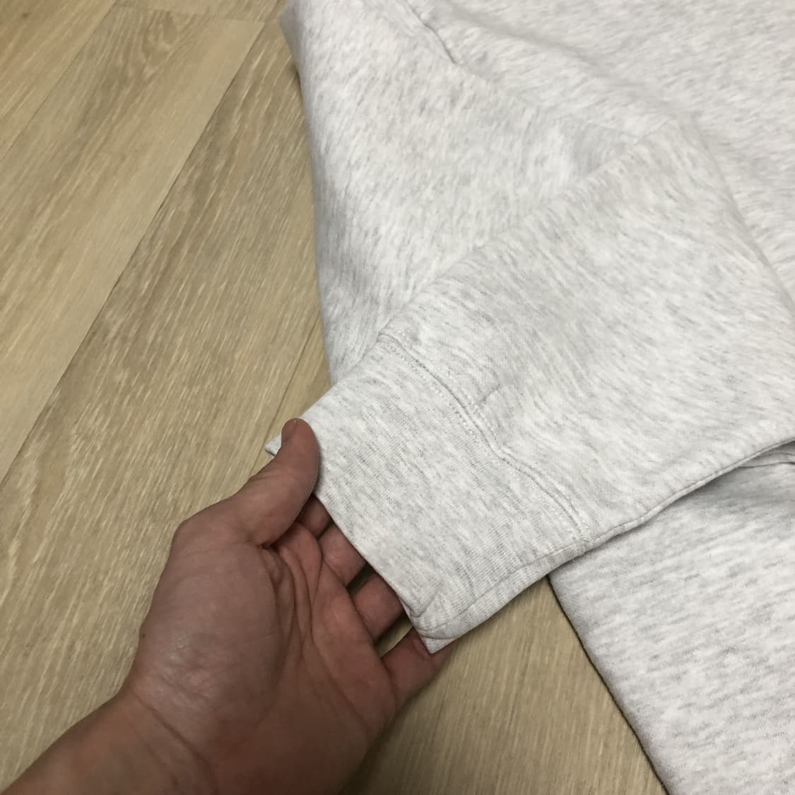 (L) 오베이 OBEY 1% 멜란지 그레이 후드 집업 후드티 상품이미지2