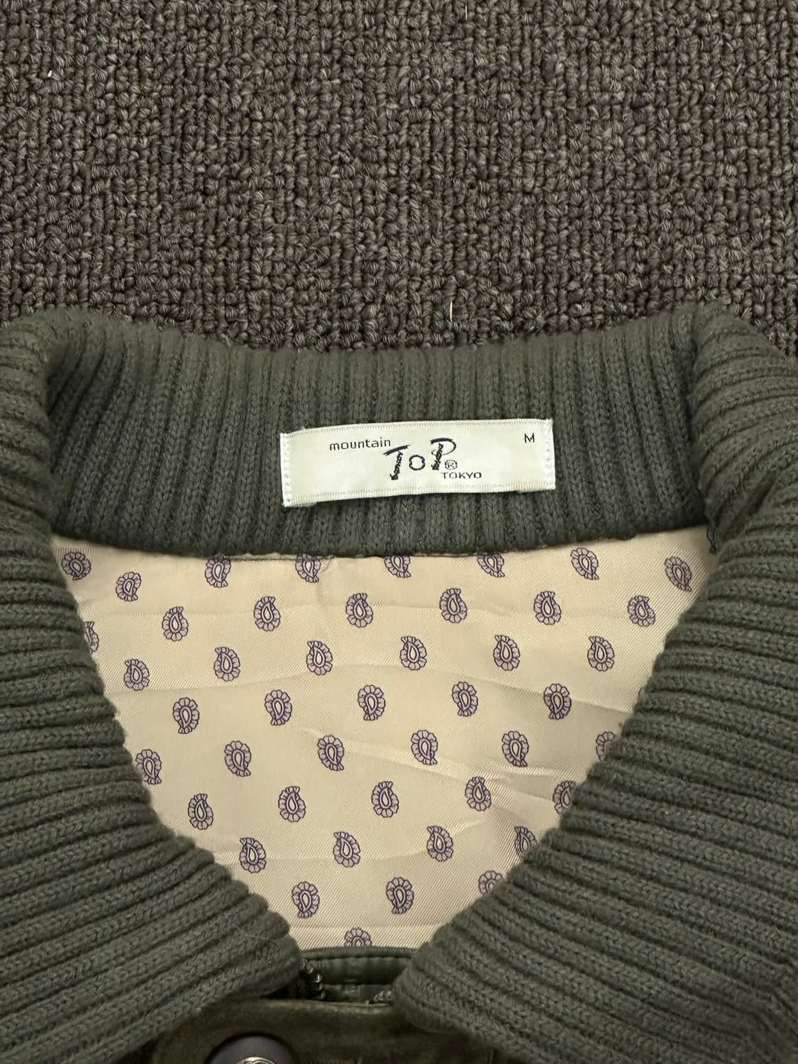 M)80’s 재패니즈 빈티지 스웨이드 니트 지퍼업 자켓 상품이미지4