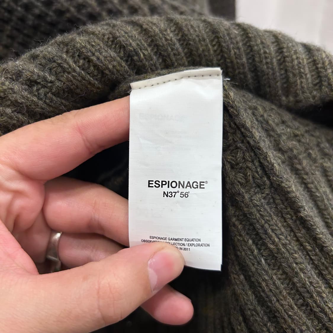 에스피오나지 헤비코튼 와플 니트 스웨터 상품이미지4