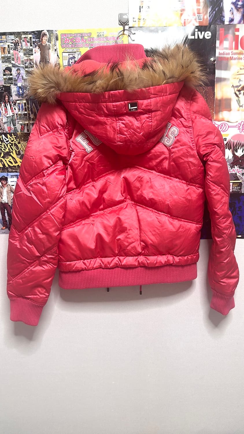 갸루 핫핑크 y2k 핀터깔 대장템 키치 일브 패딩  상품이미지2