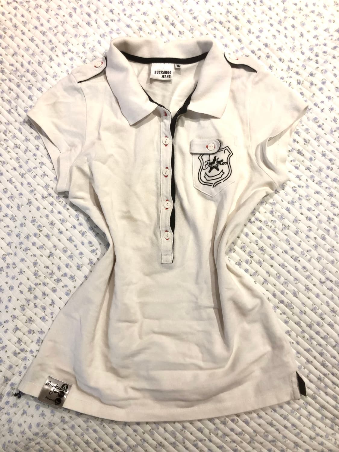 00s 버카루 카라티 빈티지 니혼진 반팔 슬림핏 갸루 오네 히메 펑크 상품이미지1