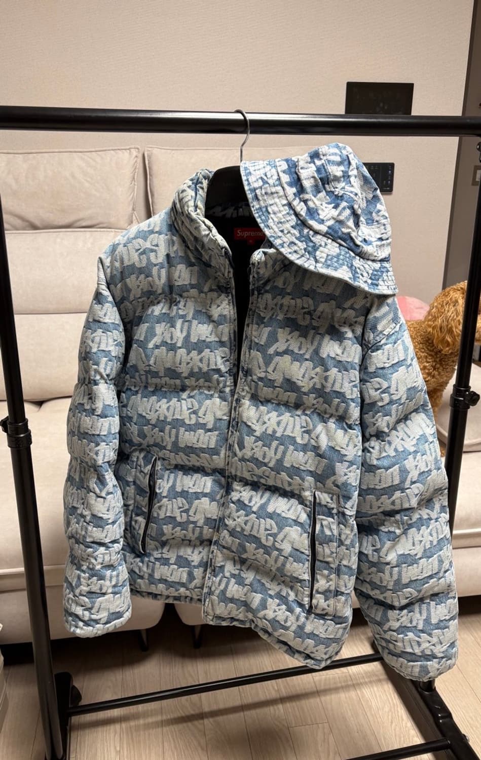 슈프림 팻 팁 자카드 데님 크러셔 벙거지 블루 22ss 상품이미지5