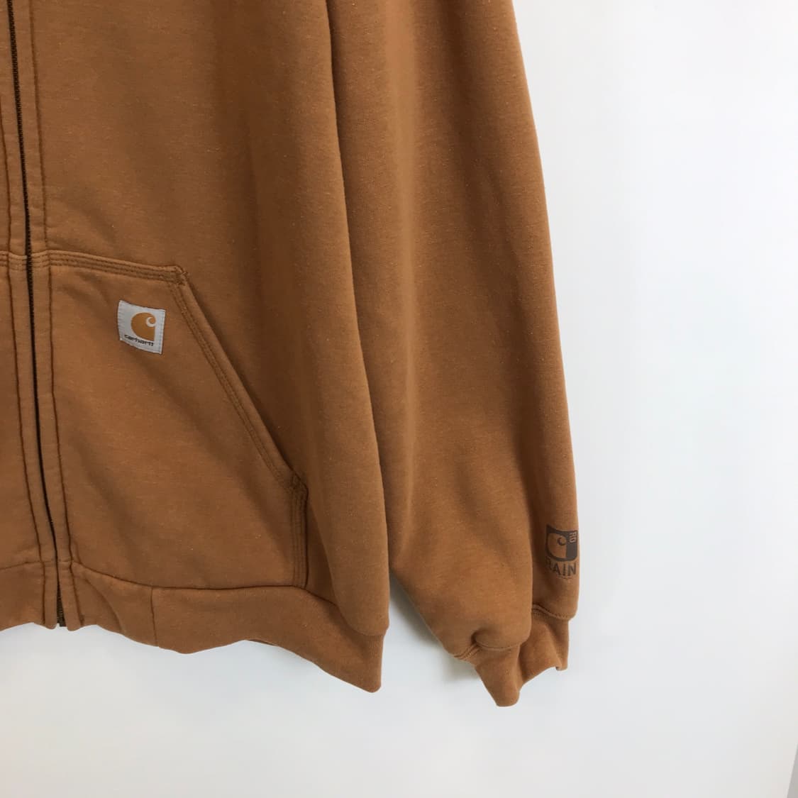 칼하트 레인디펜더 써멀 후드집업 카멜 [M] 상품이미지2