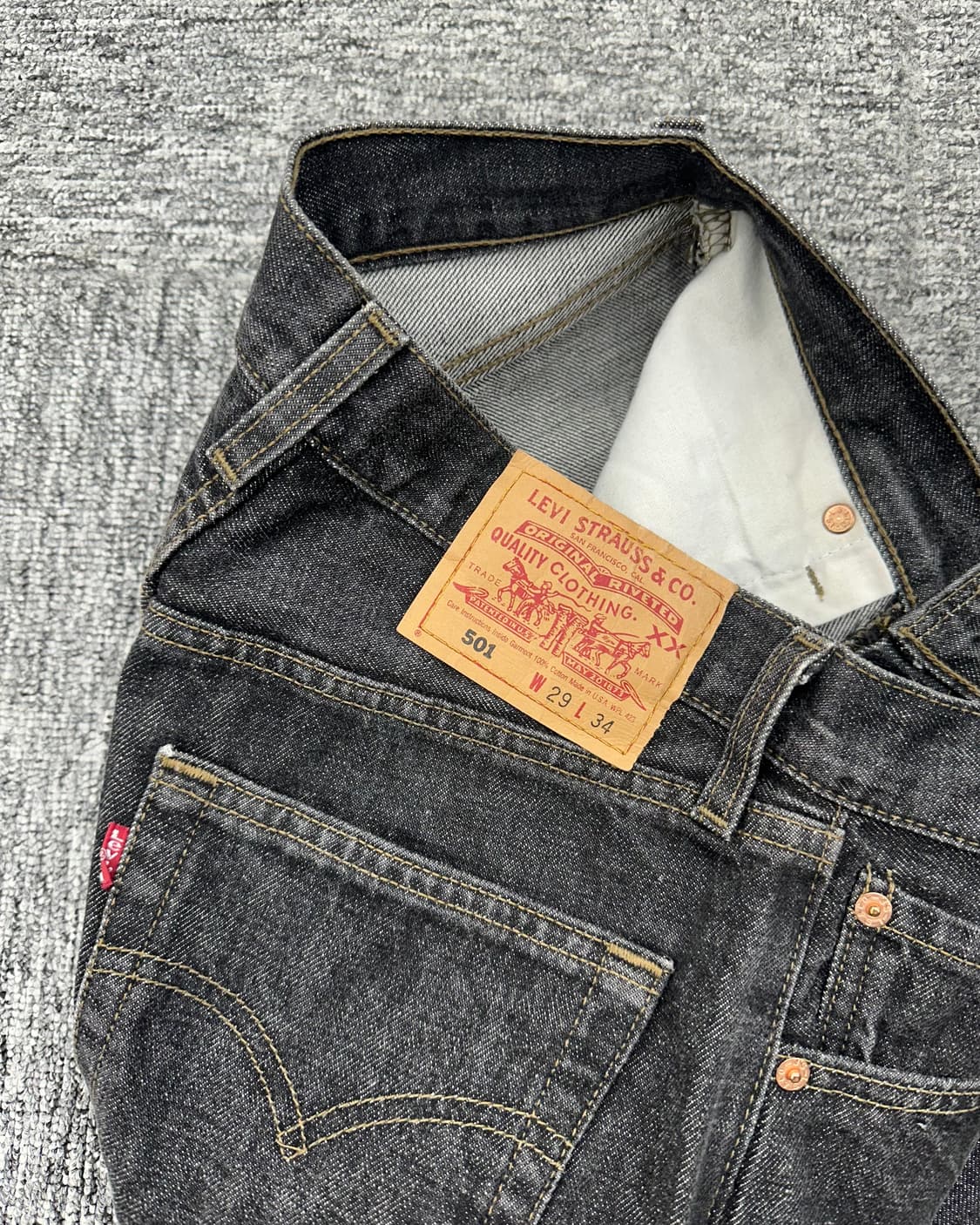 (허단36)00'S 리바이스 USA 501 흑청-M1383 상품이미지4