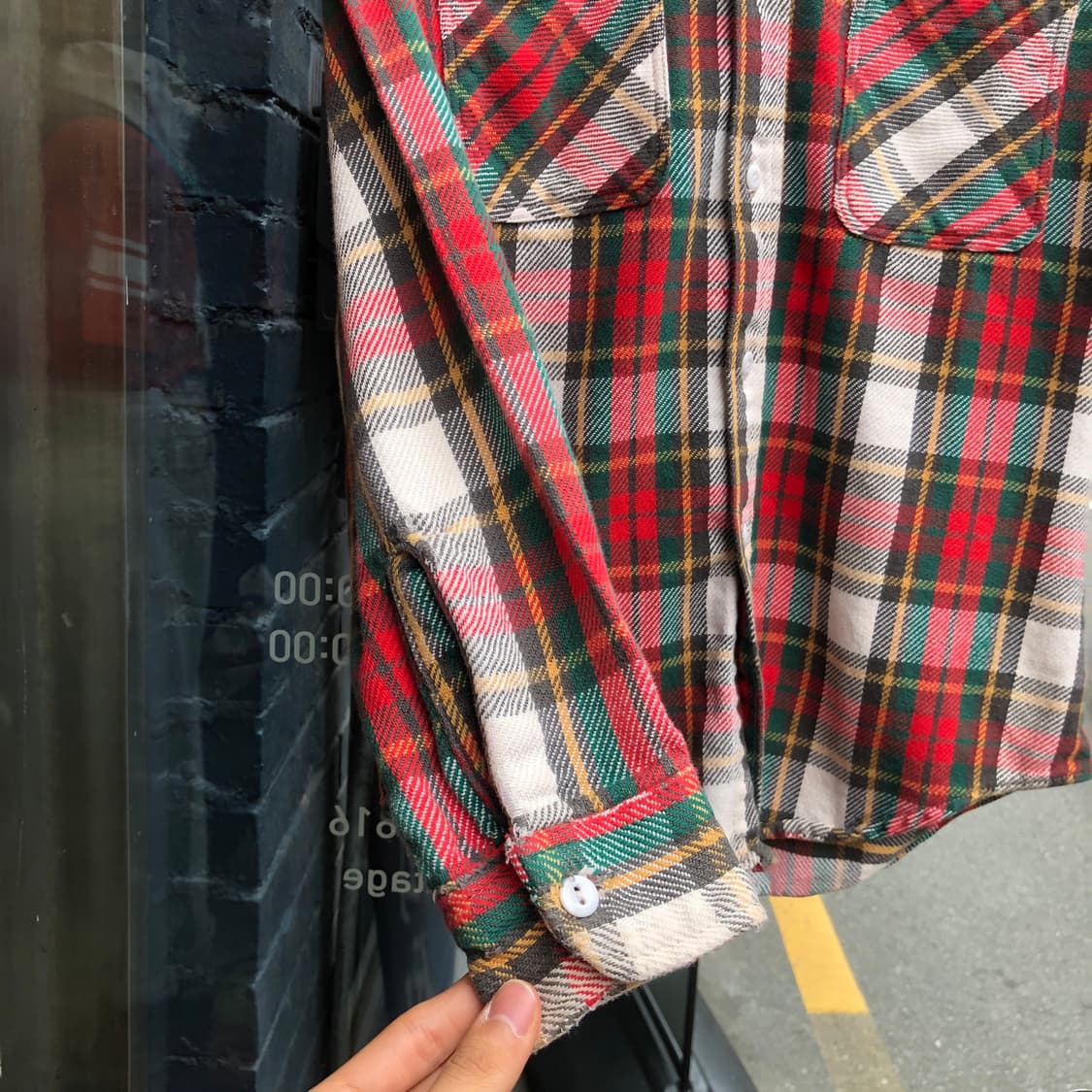 70s Big Mac flannel shirt-S 상품이미지4