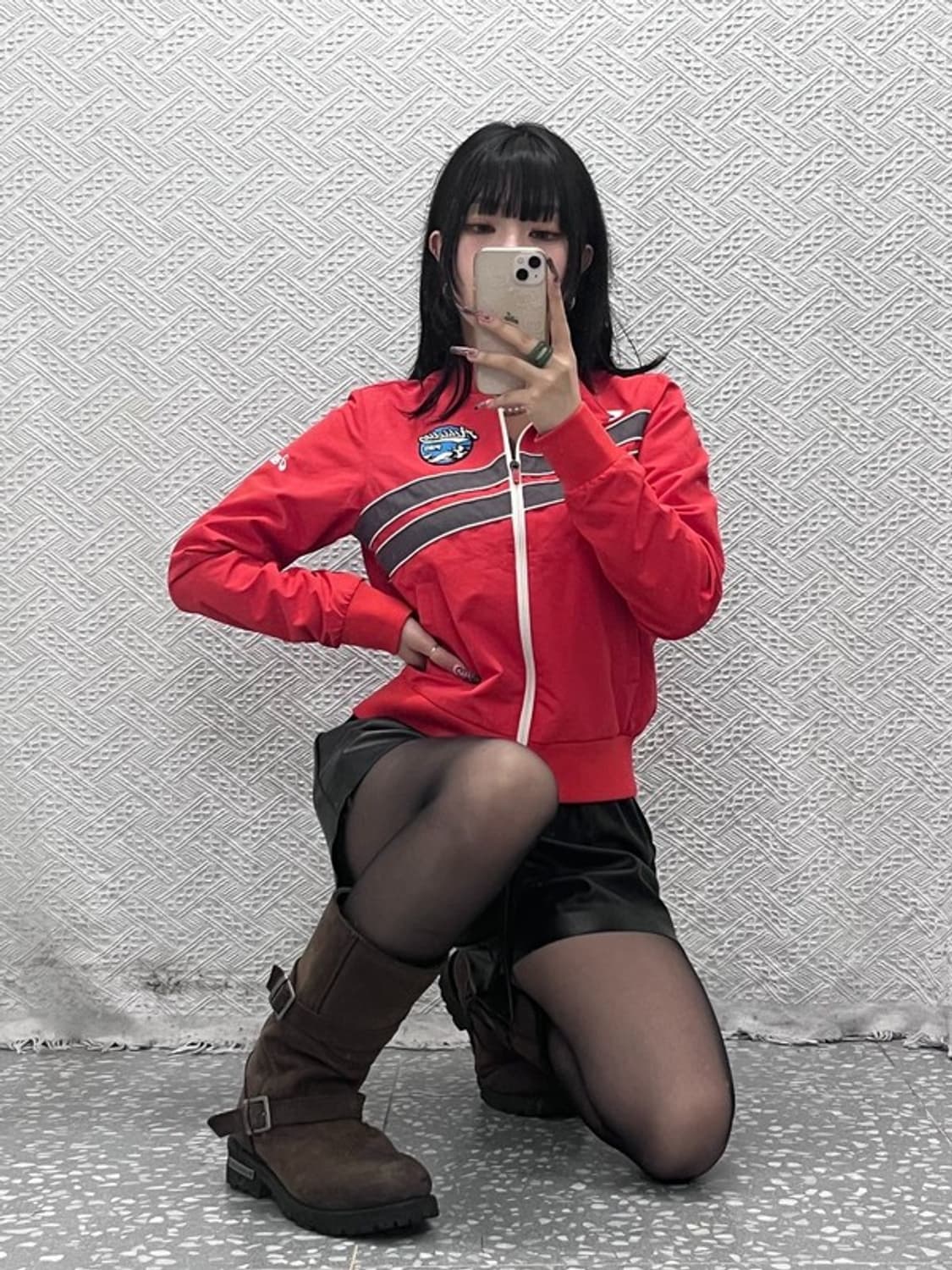 아식스 올드스쿨 펑크 Y2K 레이싱 집업 자켓 95 C11678 상품이미지1