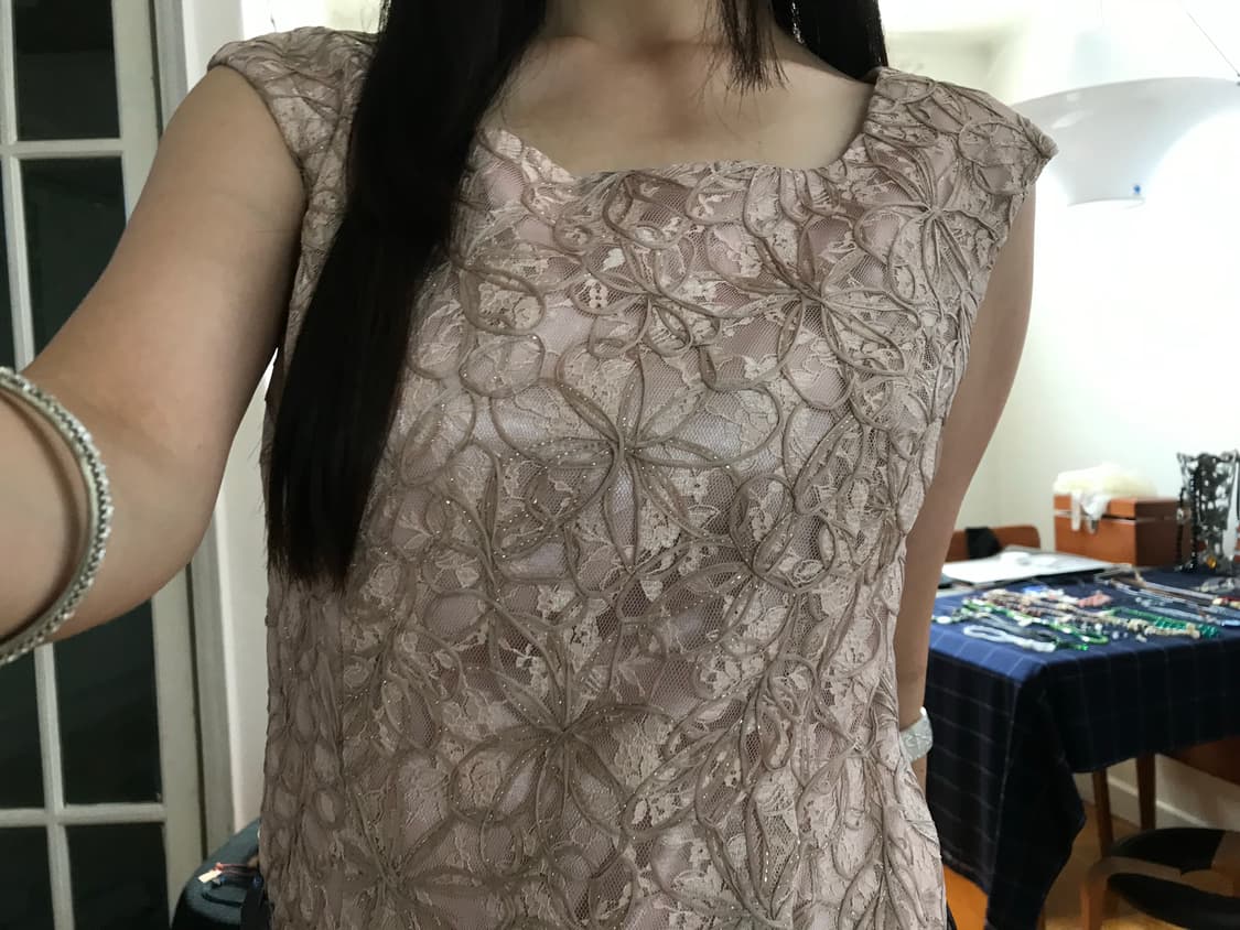 vintage lace pink one-piece 상품이미지7