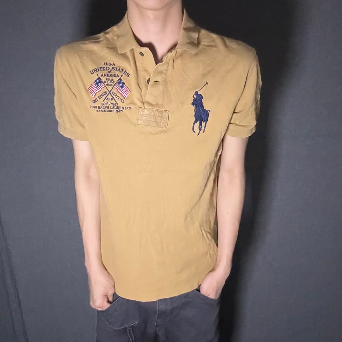 폴로 빅포니 성조기 반팔 s 상품이미지1