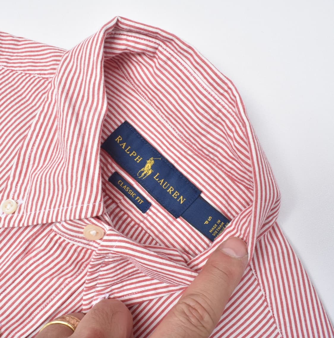 폴로 랄프로렌 시어서커 셔츠 남방 S N0734 상품이미지4