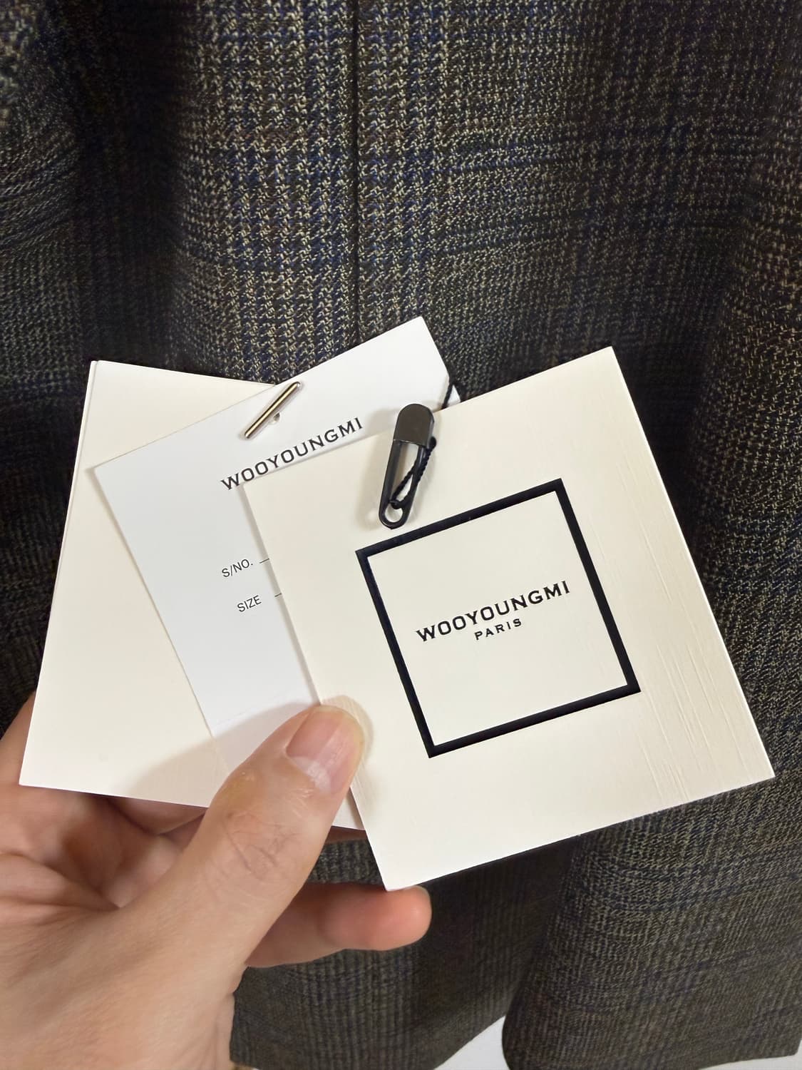 우영미 20시즌 숄카라 체크 자켓 상품이미지4