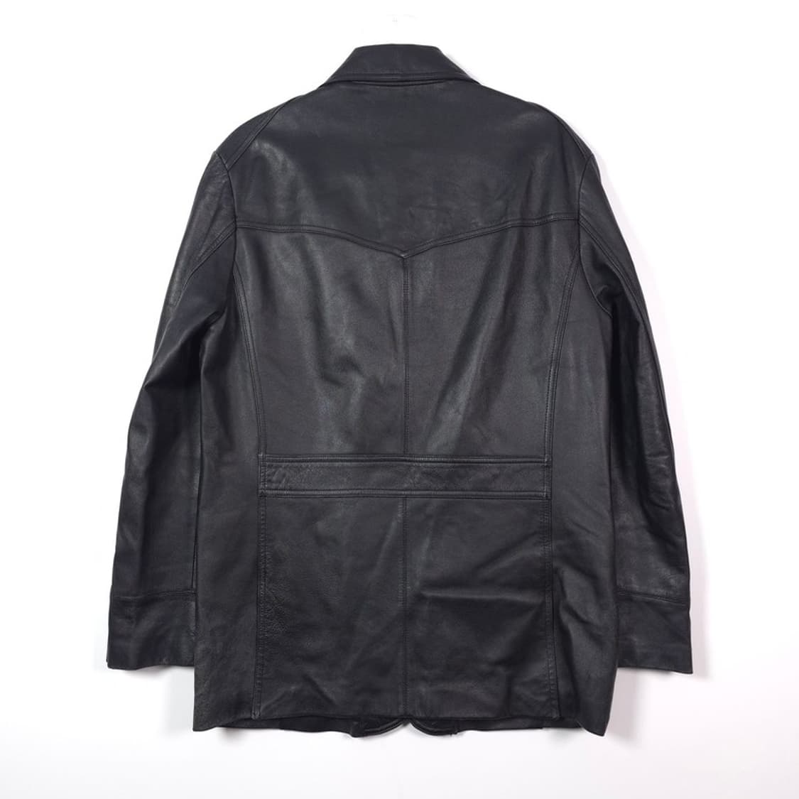 지오송지오 리얼 램스킨 미니멀 3버튼 가죽 블레이저 XL 상품이미지5