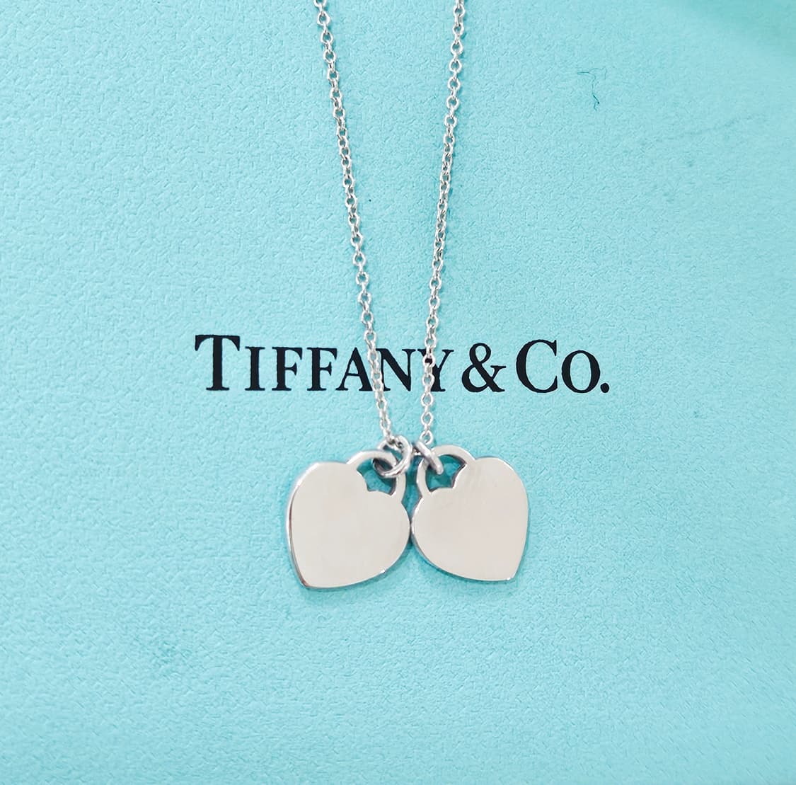 티파니앤코 리턴투 더블 하트 미니 민트 목걸이 [정품] 상품이미지2