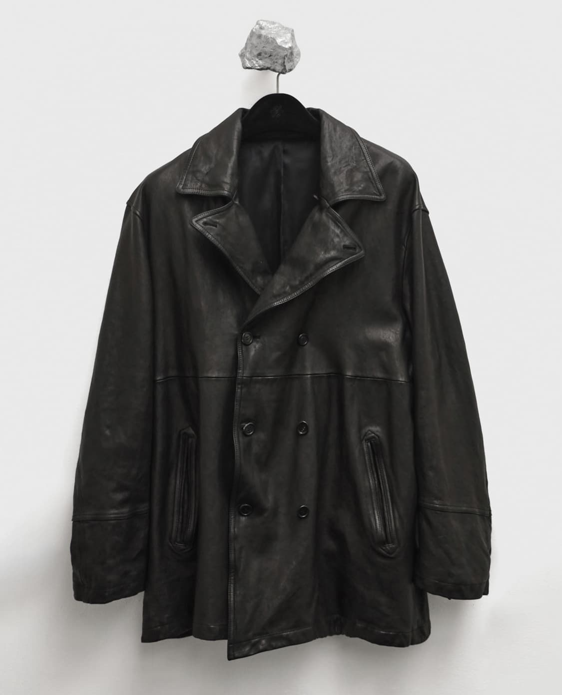 Washed Leather Pea Coat (M) 상품이미지1