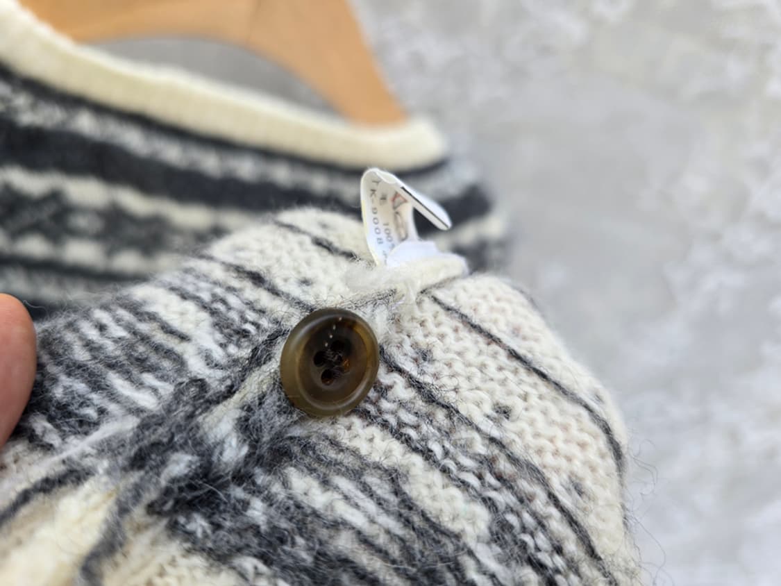 빈티지 노르딕 가디건 wool 100% 상품이미지6