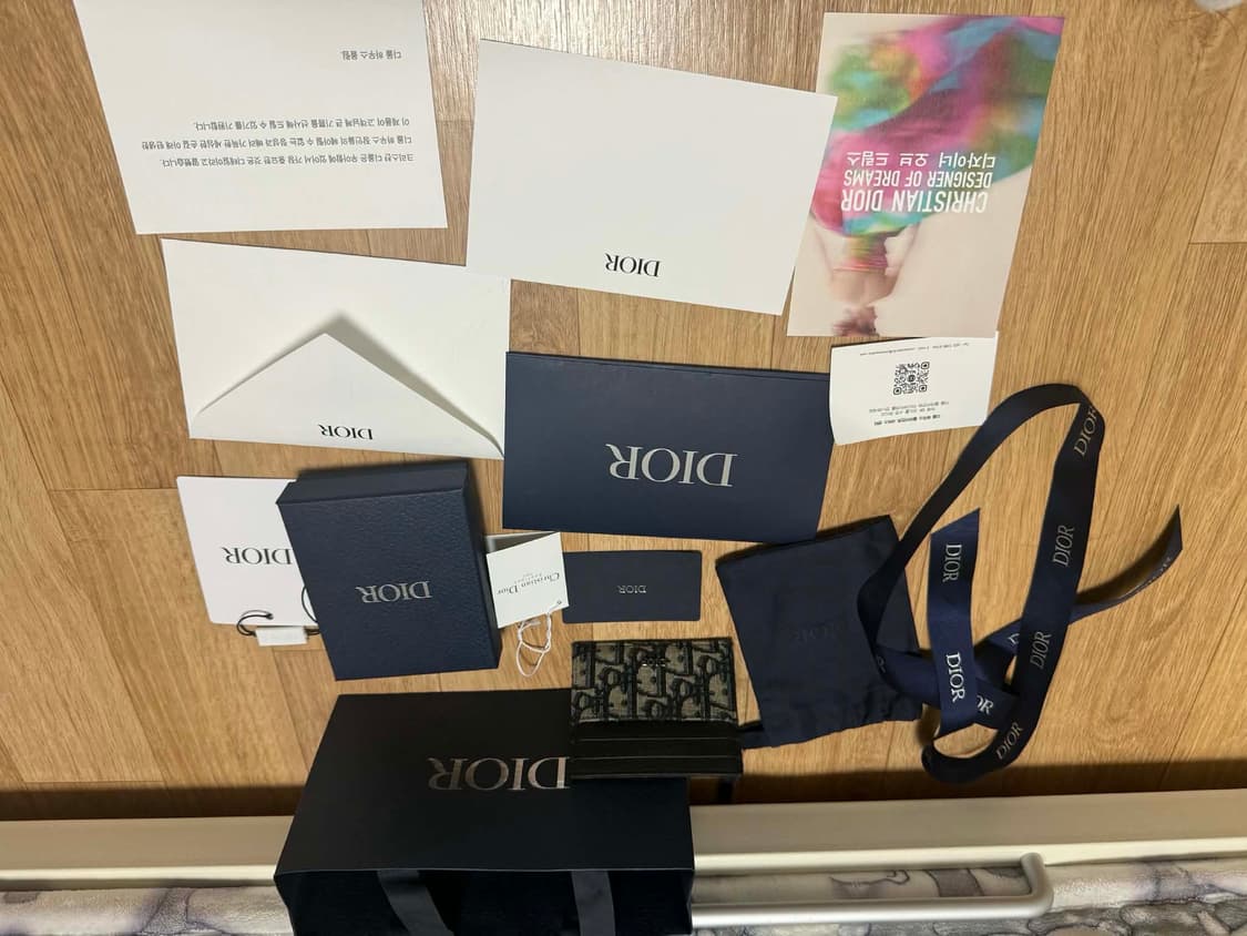 디올 오블리크 자카드 카드지갑 상품이미지1