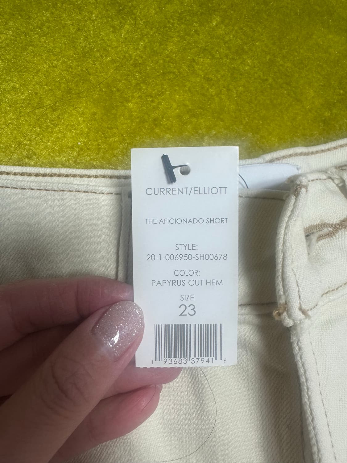 Current/Elliott 화이트 컷 데님 반바지 xs 상품이미지5