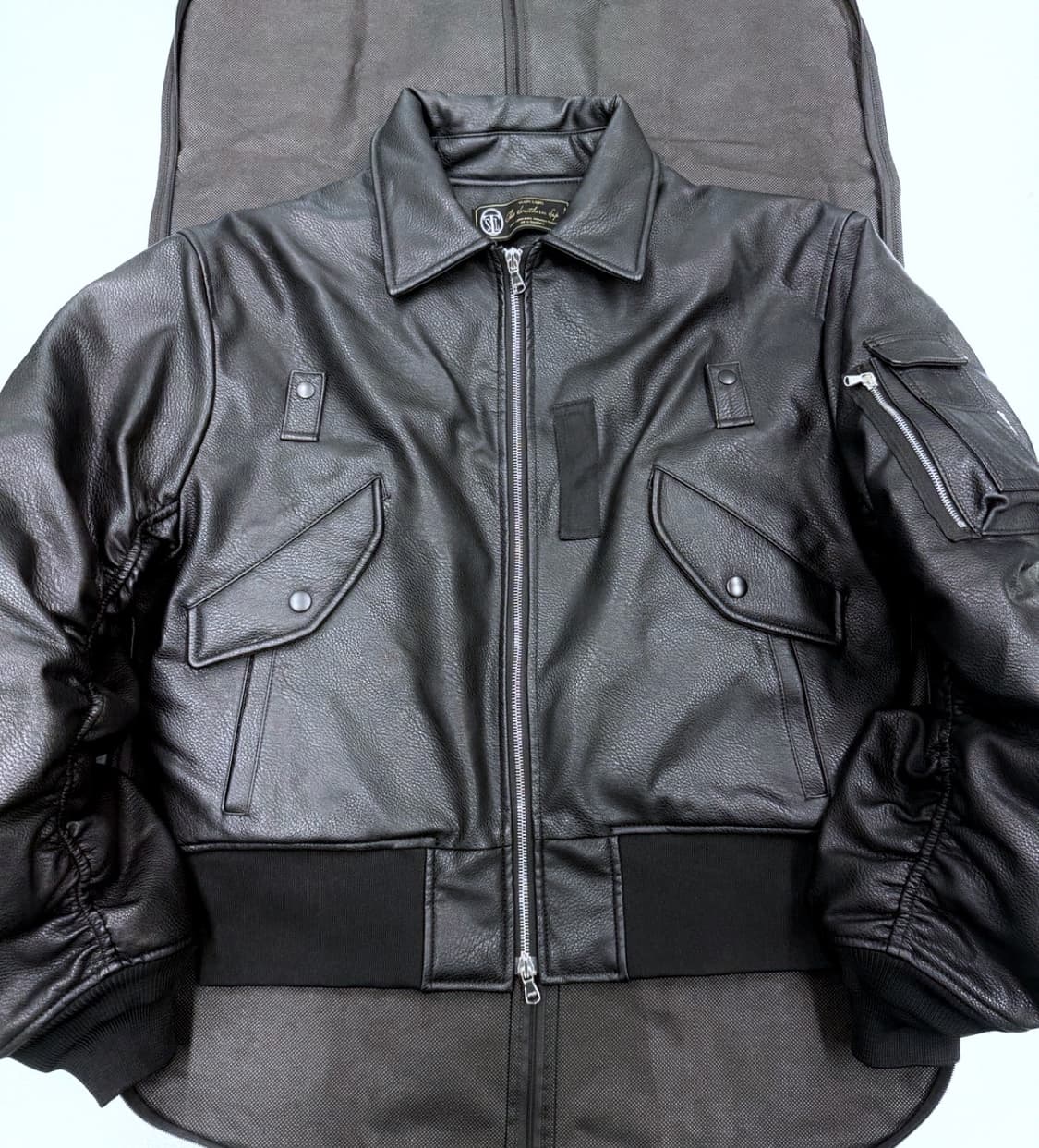 포그서비스x더써든랩 레더 봄버 논워싱 XL 상품이미지7