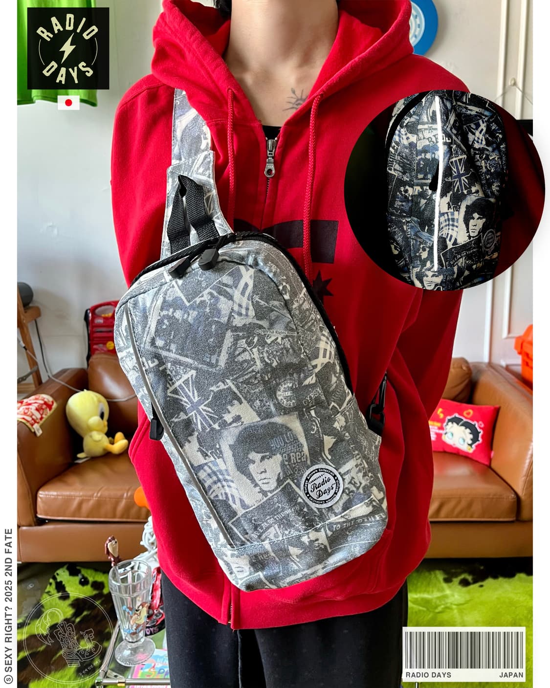 Radio Days 'The Doors' Print Sling Bag 상품이미지1