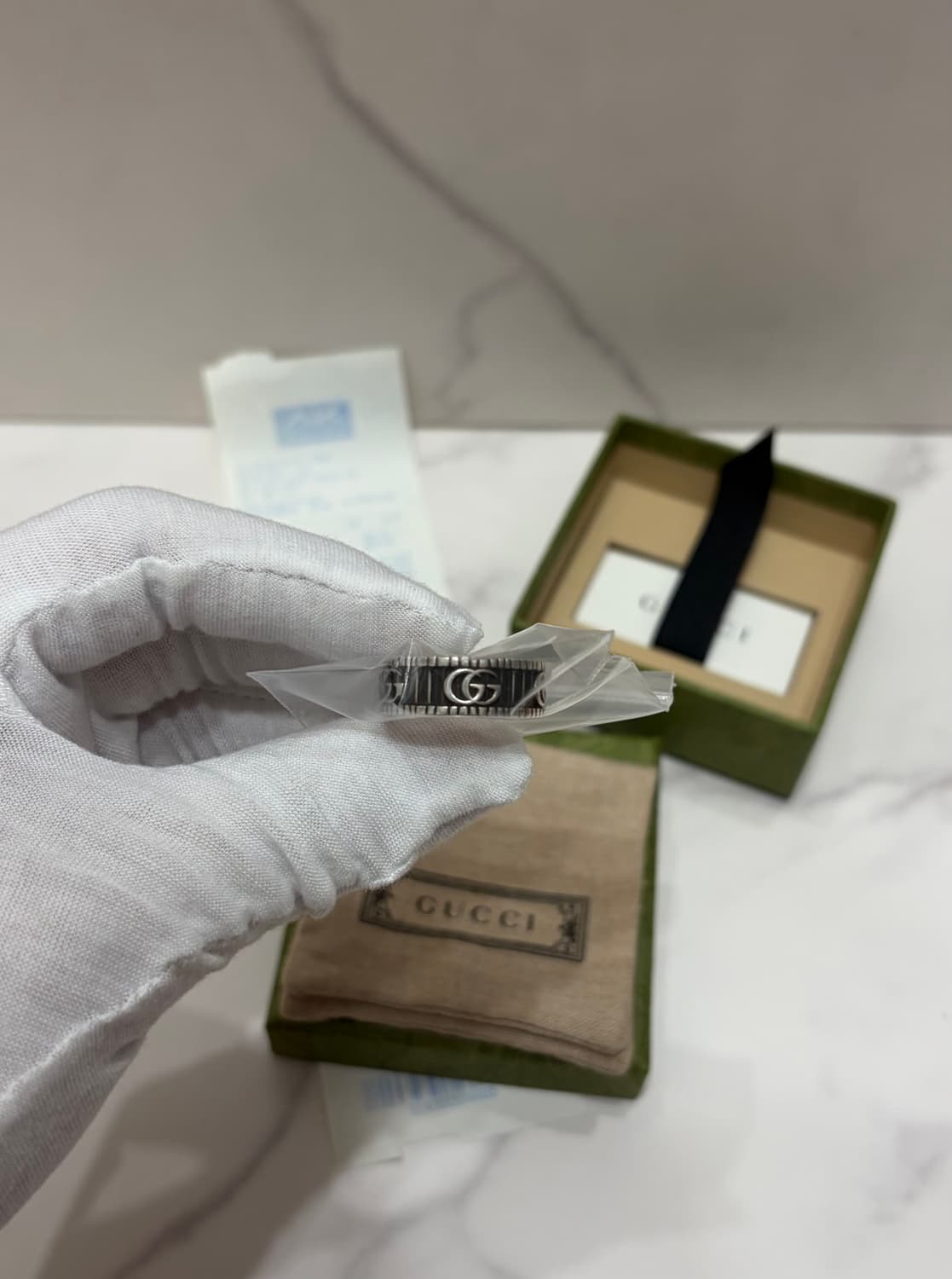 [정품] 구찌 더블 G 링 실버 상품이미지1