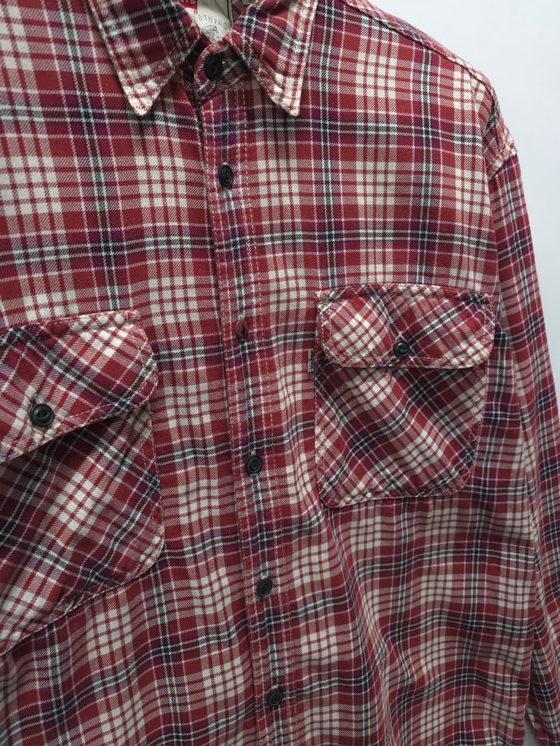 리바이스 남성 빈티지 무드 레드 체크 워크 셔츠(100) 상품이미지4