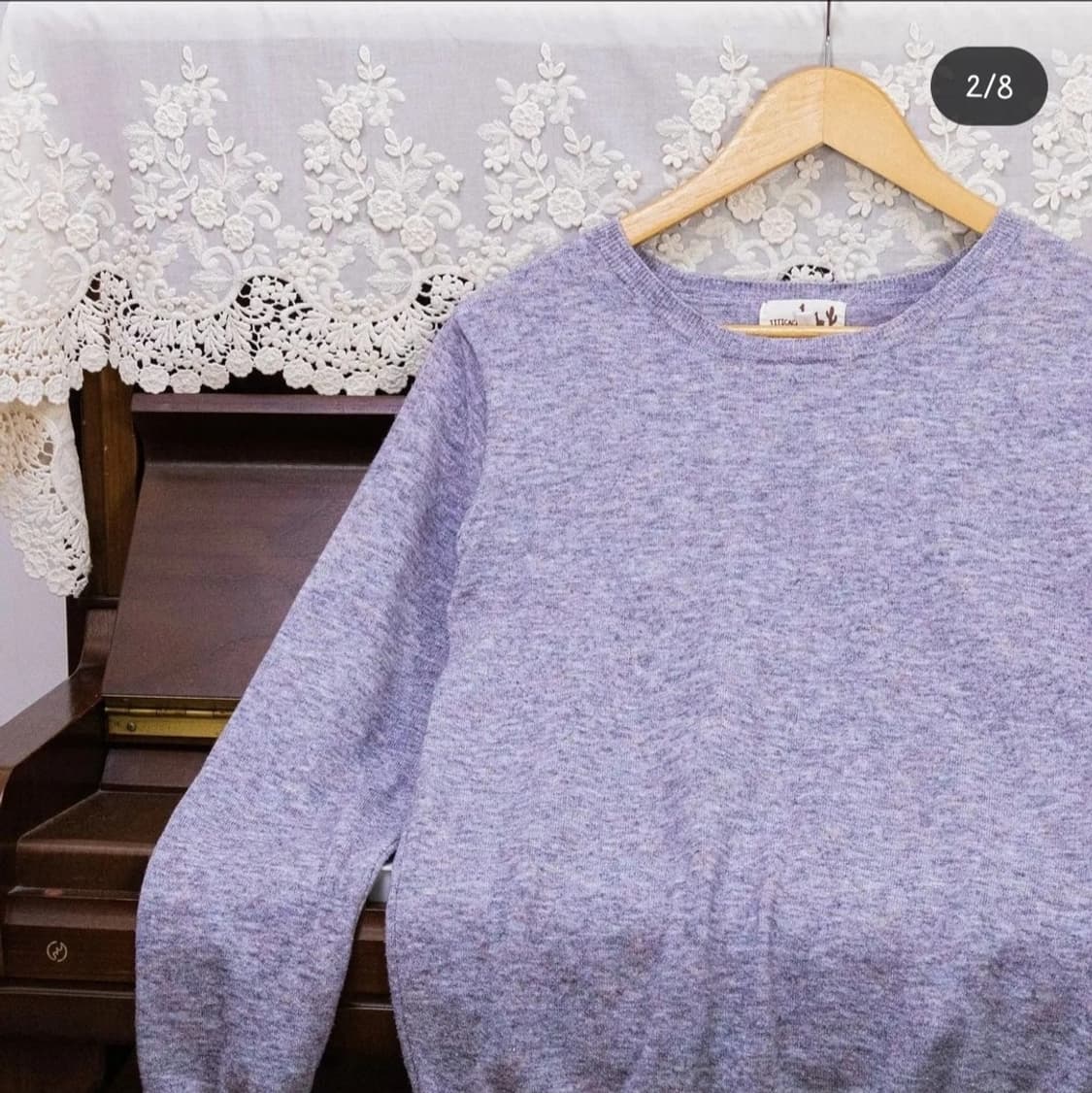 빈티지 티티카카 보라색 기본 니트 상품이미지2