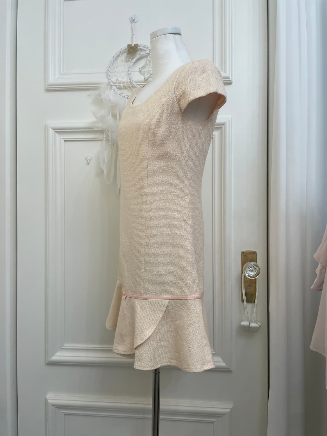 sheer coral twinkle tweed french sleeve 상품이미지2