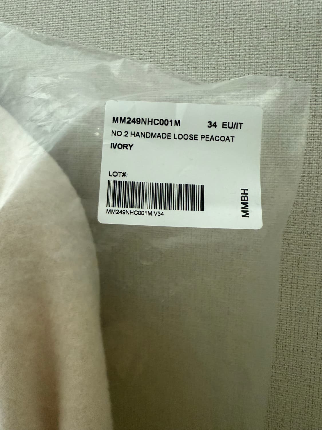 No.2 Handmade Loose Peacoat, Ivory 상품이미지4