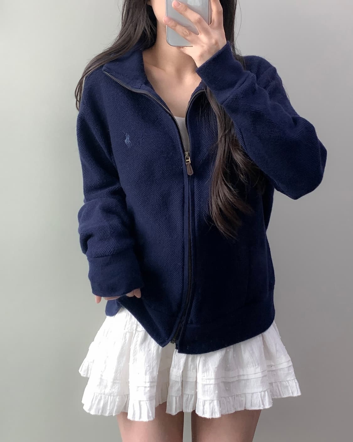 폴로 니트 집업 상품이미지1