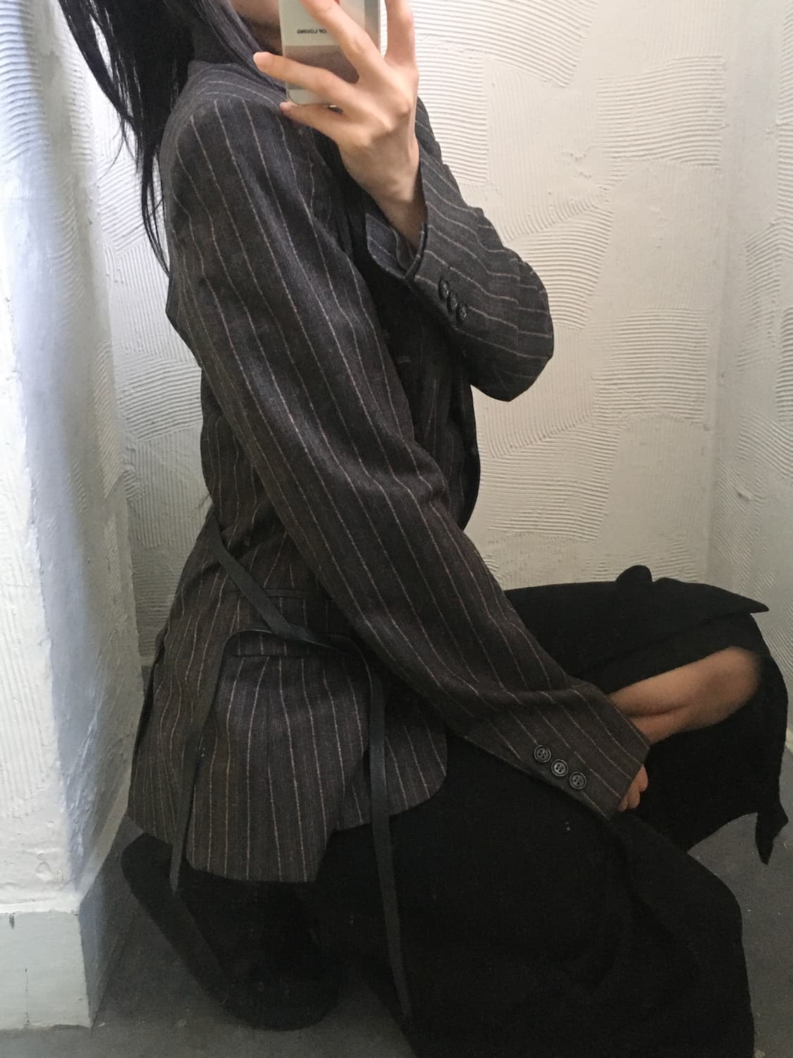 Max Mara 막스마라 차콜 스트라이프 블레이저 상품이미지3