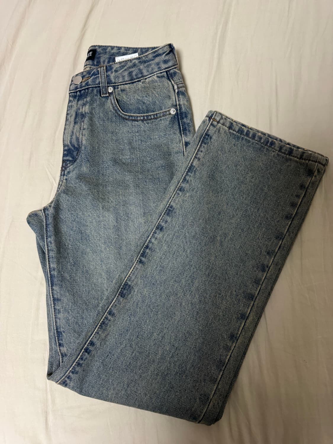 토피 와이드 데님 팬츠 (BEIGE INDIGO) xs 상품이미지2