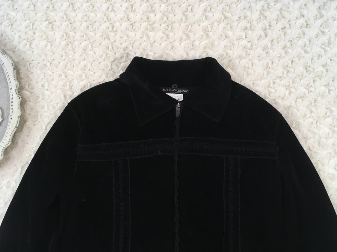 돌체앤가바나 블랙 벨벳 큐빅 자켓 상품이미지6