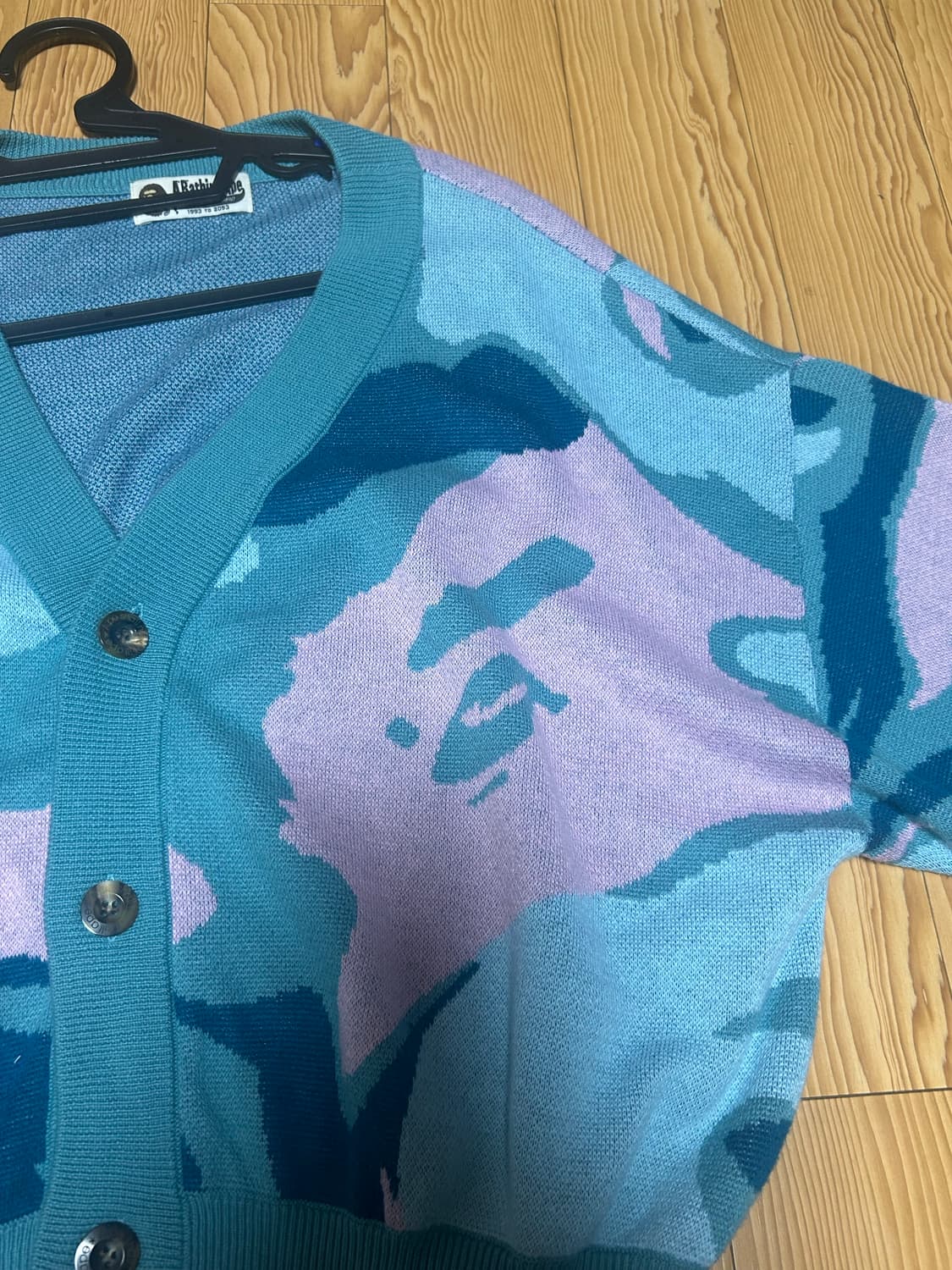 베이프 카모플라지 사루 패턴 가디건 상품이미지2