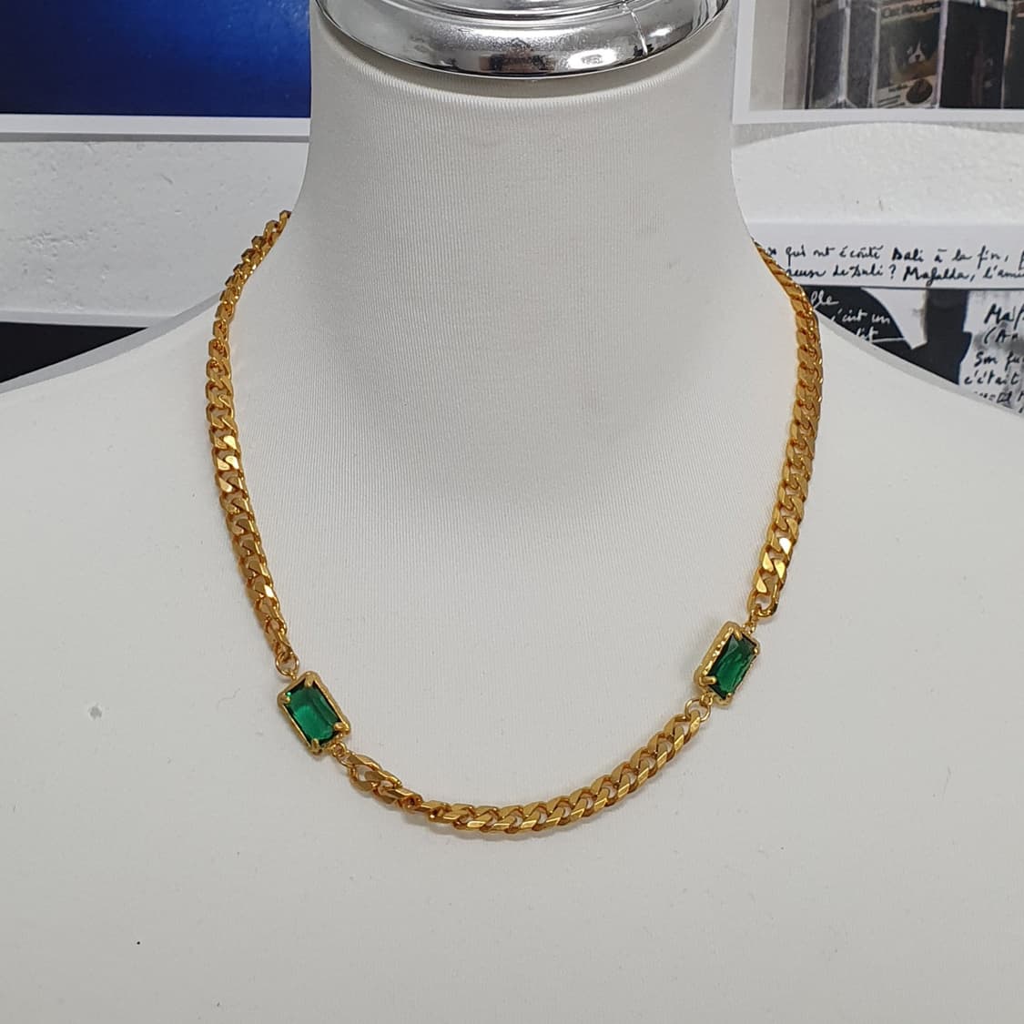[Vintage] Green Green GOLD Necklace 상품이미지1