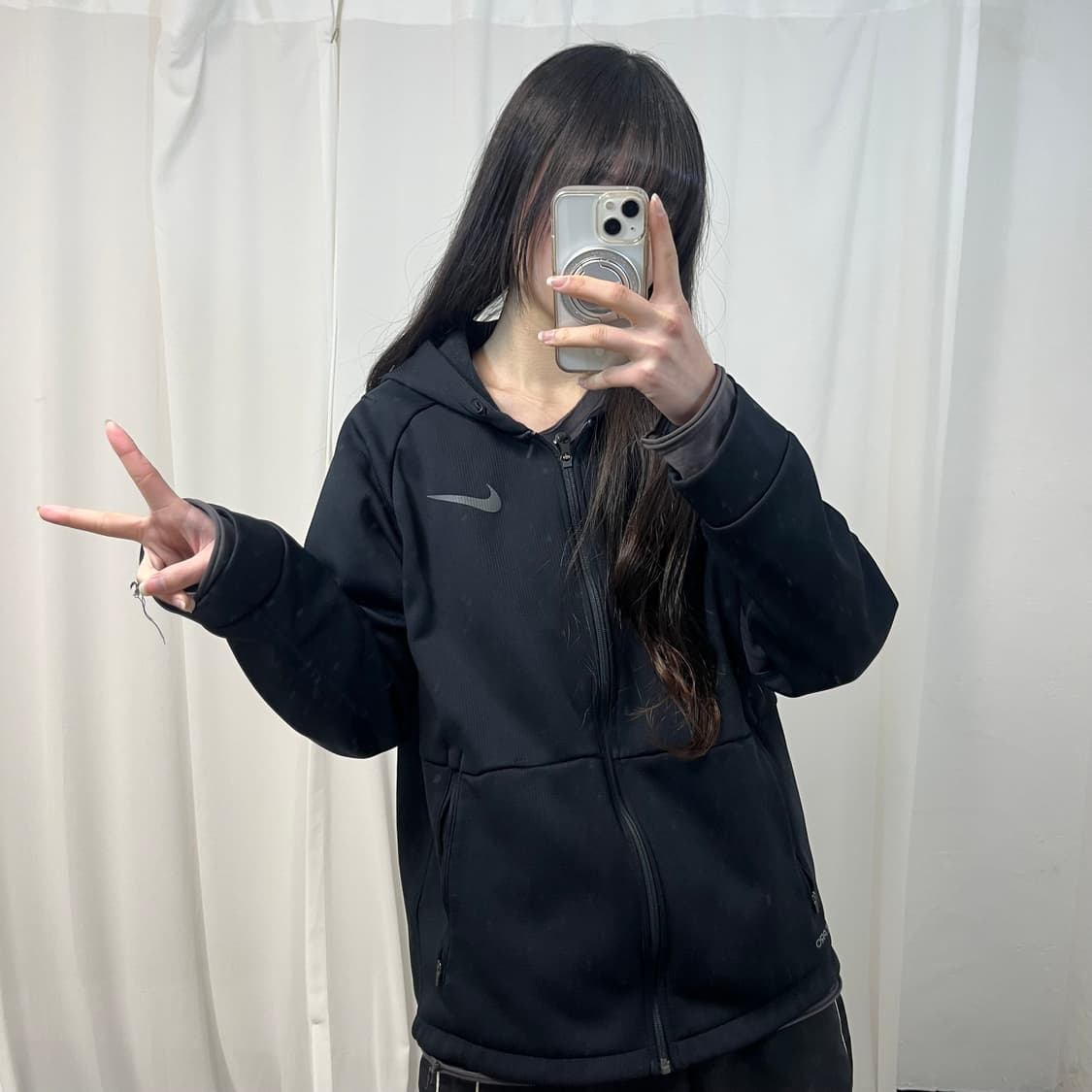 Nike Pro Black Hood Jersey 상품이미지2