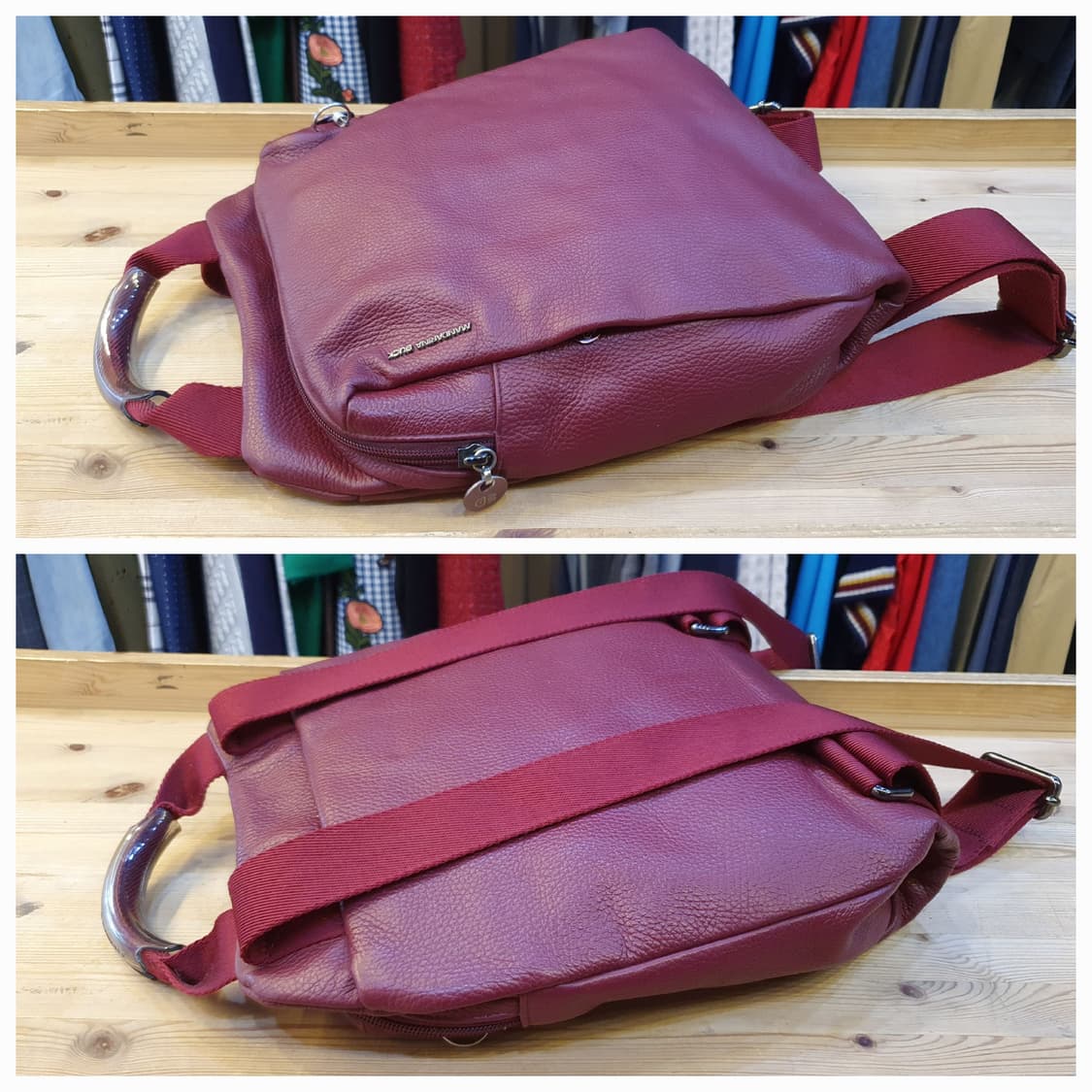 만다리나덕 레더 백팩 상품이미지3