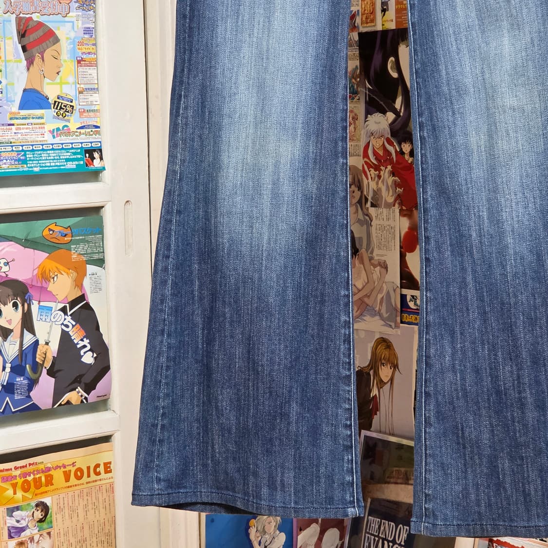 빈티지 중청 워싱 로우라이즈 플레어 데님 팬츠 상품이미지7