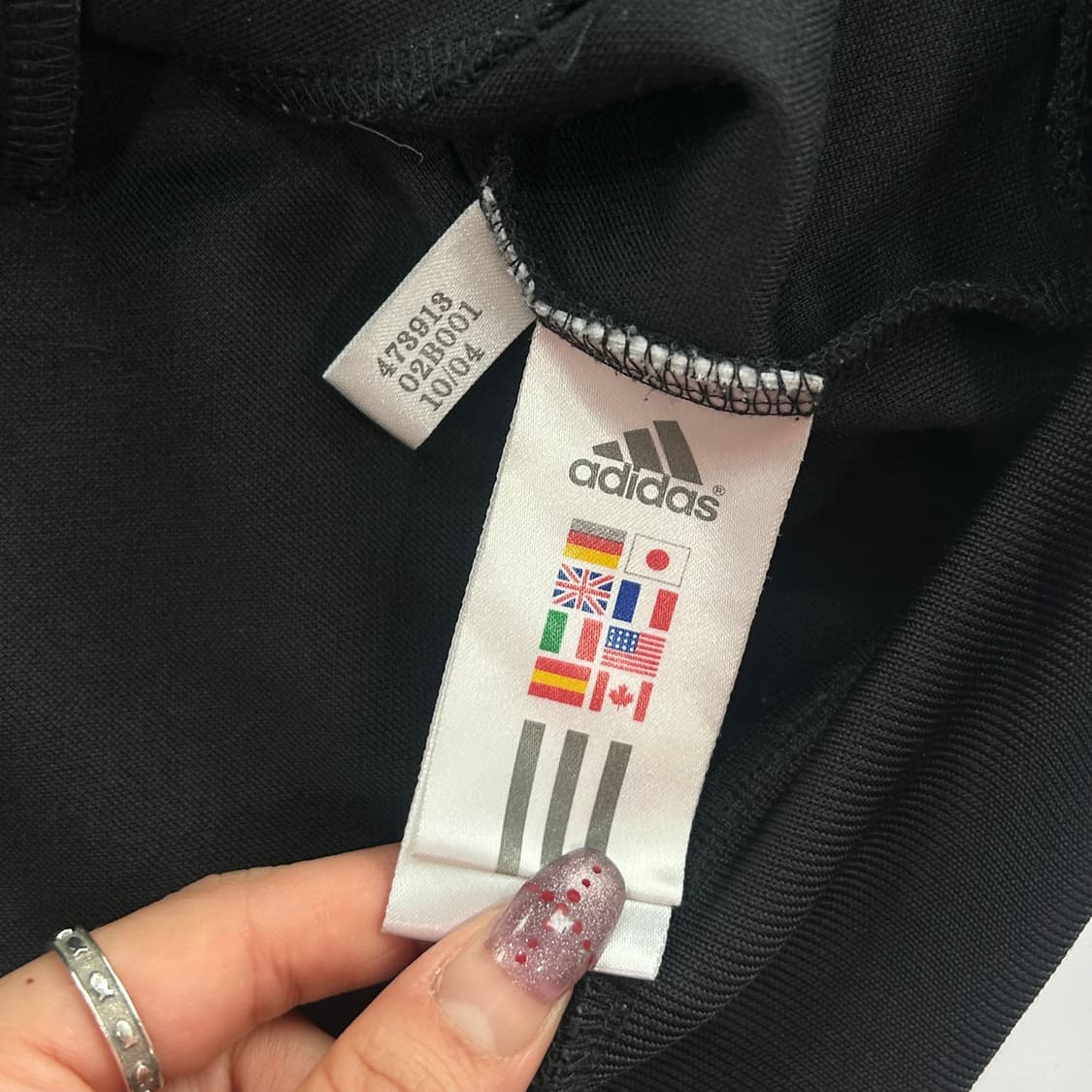 Adidas 아디다스 삼각로고 블랙 트랙탑져지 상품이미지7