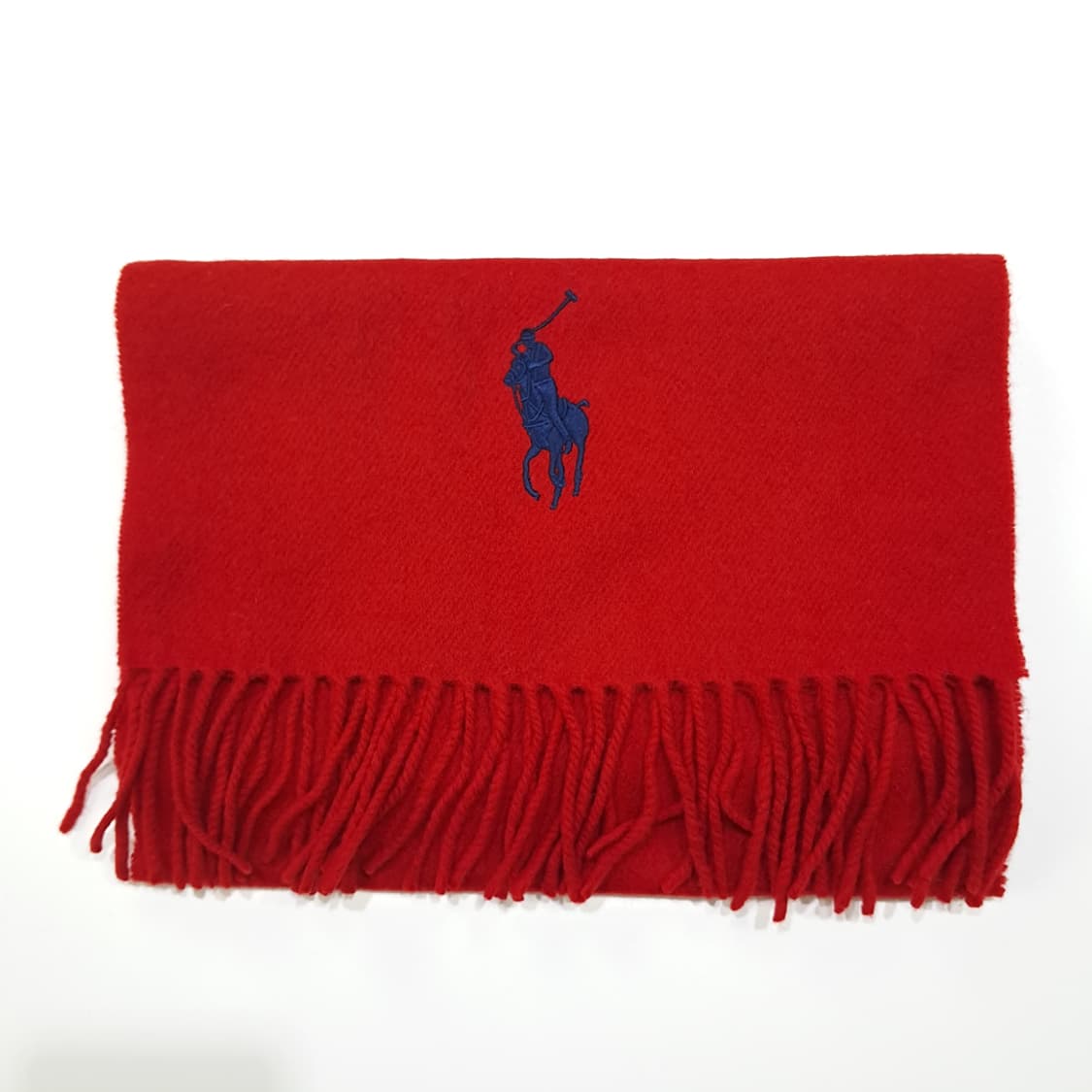 MX456 폴로 이태리판 램스울 네이비포니 레드 머플러 목도리 상품이미지7