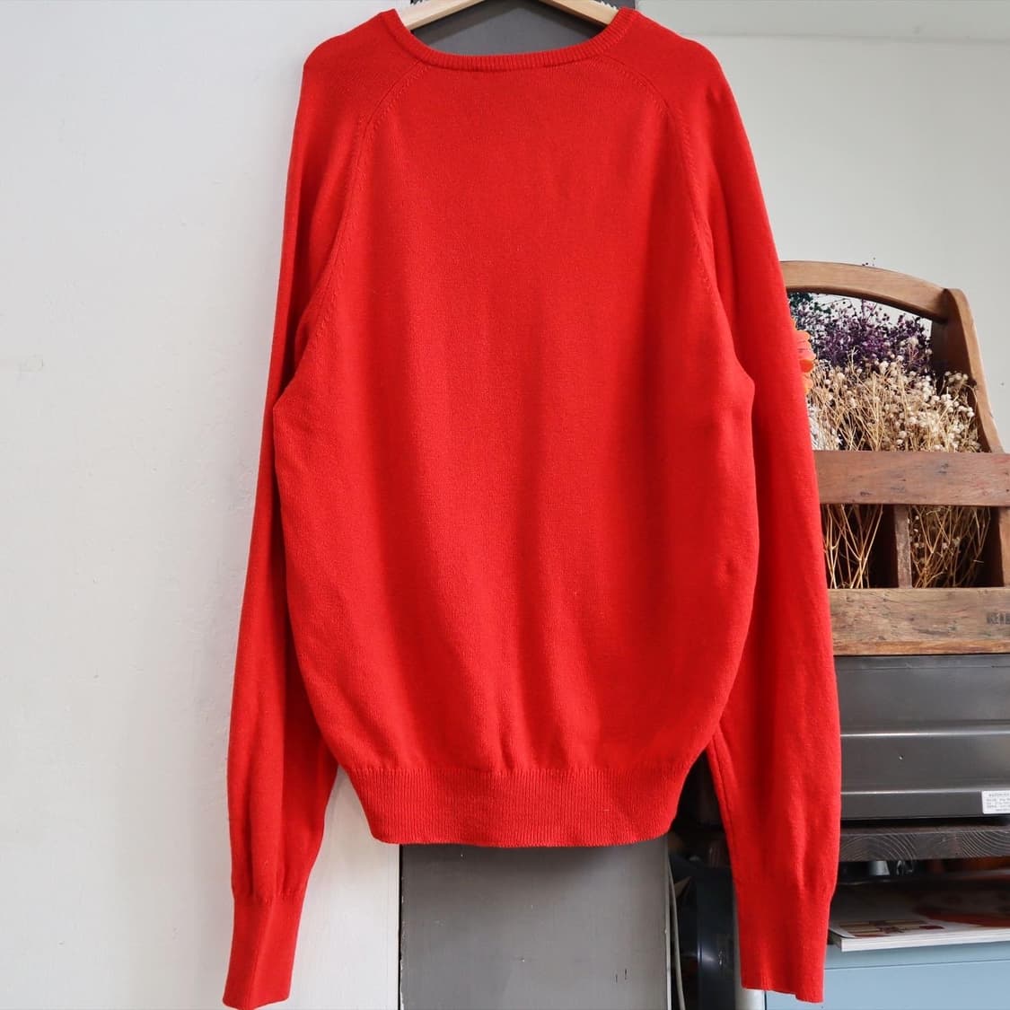 버버리 기마자수 램스울 브이넥 니트 상품이미지4