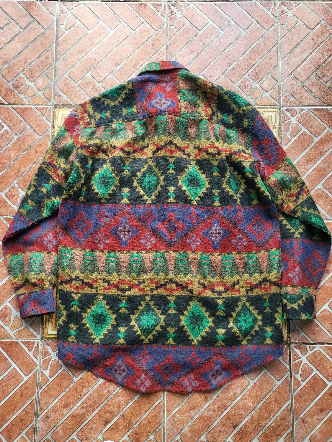 빈티지 나바호 패턴 플란넬 셔츠 상품이미지3