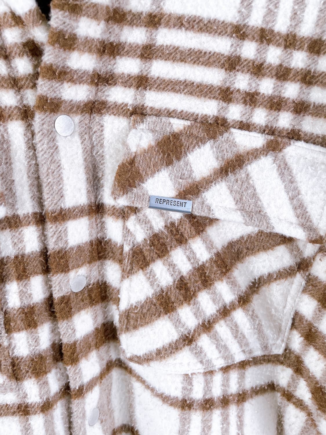 (정품/새상품) REPRESENT 리프레젠트 남성 체크 셔츠 자켓 상품이미지2