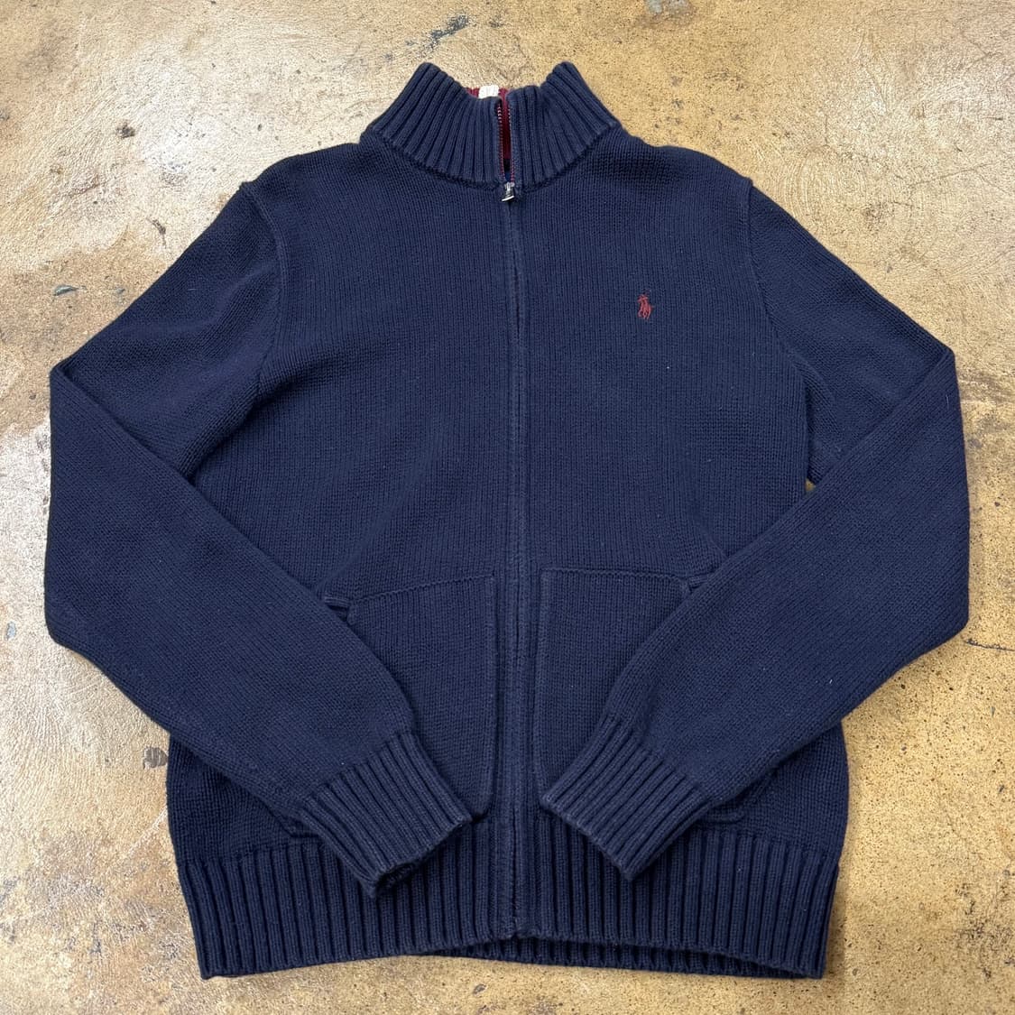 폴로 랄프로렌 네이비 니트 집업  상품이미지2