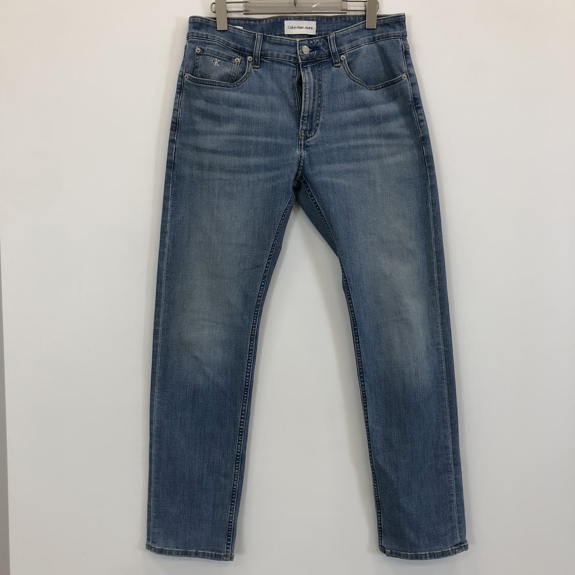 ck 캘빈클라인 레더패치 슬림스트레이트 청바지 32 인치 스판 상품이미지1